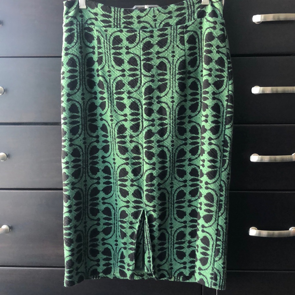 Anthropologie knit print pencil skirt